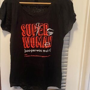 Zumba Super Woman Black T-Shirt